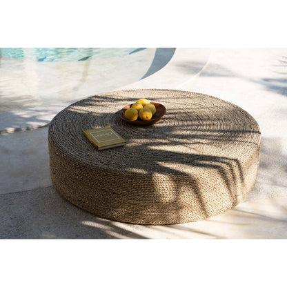 Großer Pouf aus Seegras mit Flechtmuster | VIA X SELECTION