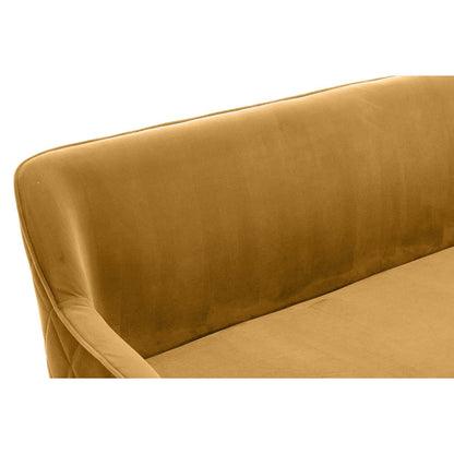 Sitzbank aus Samt senfgelb 160 cm mit Rautensteppung | VIA X SELECTION