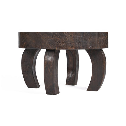 Runder Couchtisch aus Holz im Walnusston, Ø, 70 × 45 cm | VIA X SELECTION