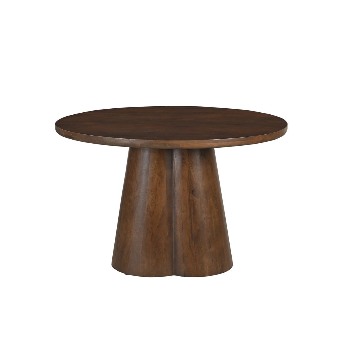 Runder Esstisch Mangoholz zweiteilige Säule 120 cm | VIA X SELECTION