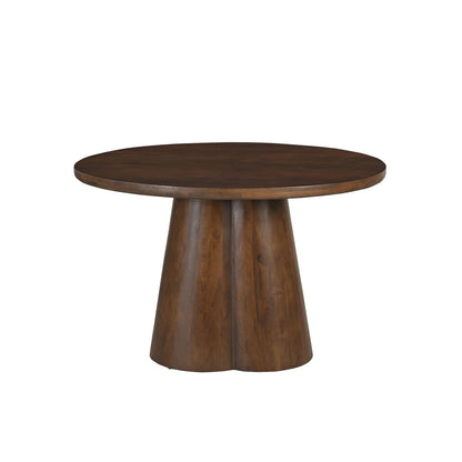 Runder Esstisch Mangoholz zweiteilige Säule 120 cm | VIA X SELECTION