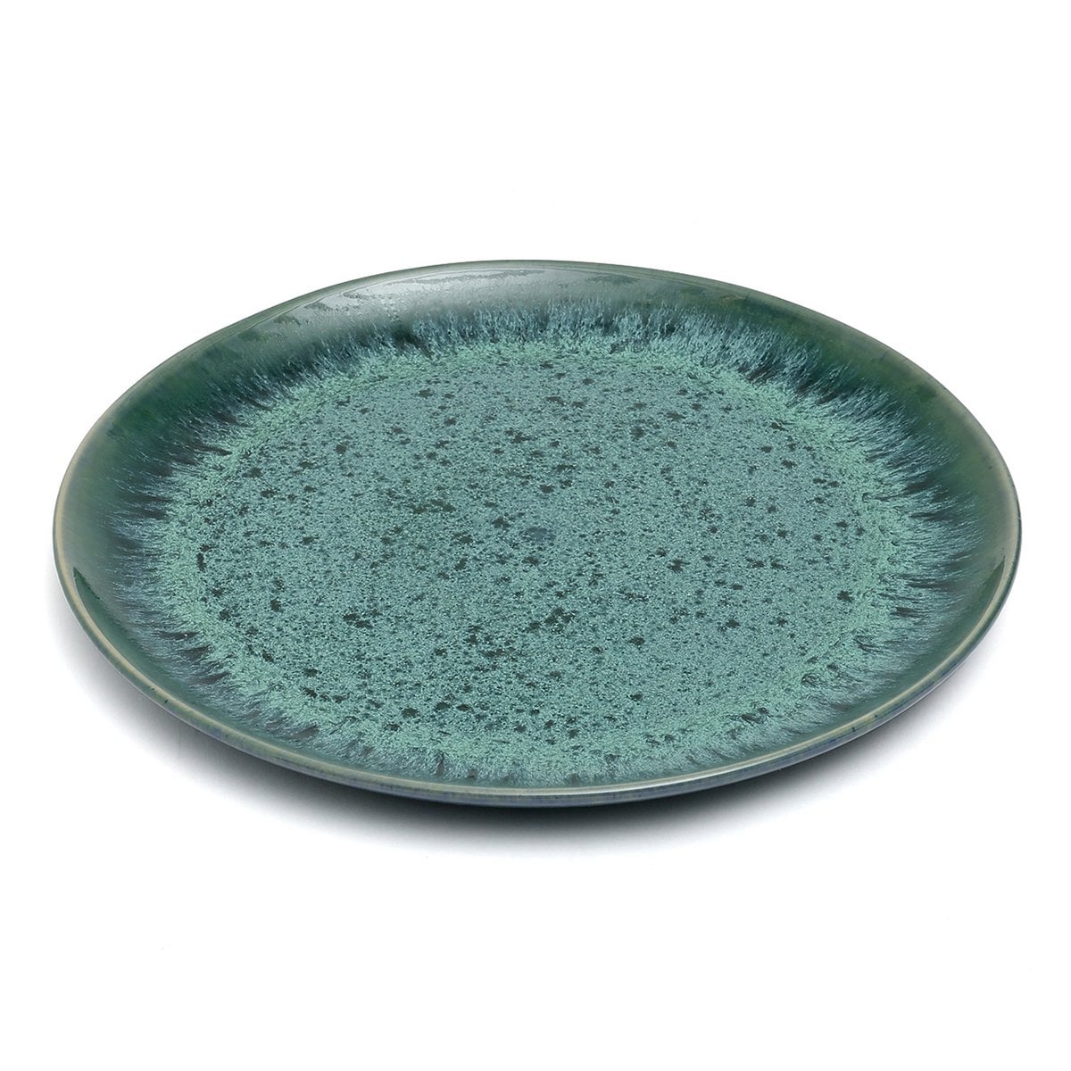 Speiseteller aus Steinzeug in Aquablau, Ø 28 cm | VIA X SELECTION