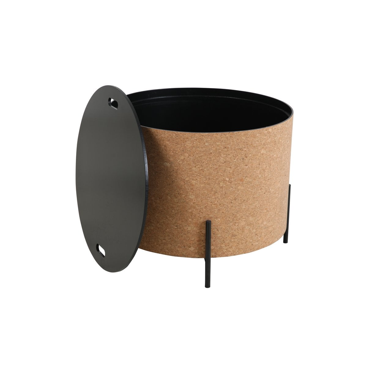 2er-Couchtisch-Set aus Kork und Metall 63 × 63 × 48,5 cm | VIA X SELECTION