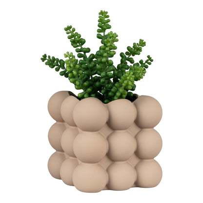 Pflanzgefäß aus Steinzeug, Braun, 13,5 × 13,5 × 13 cm | VIA X SELECTION