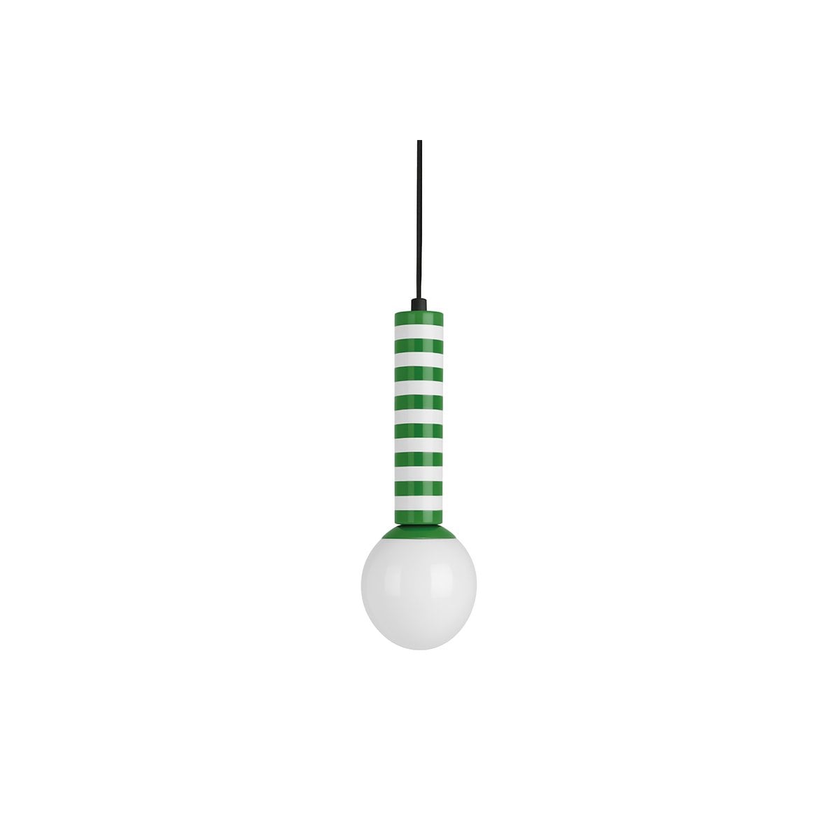 Leitmotiv Retro Striped Pendelleuchte aus Eisen grün | VIA X SELECTION