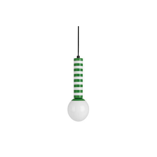 Leitmotiv Retro Striped Pendelleuchte aus Eisen grün | VIA X SELECTION