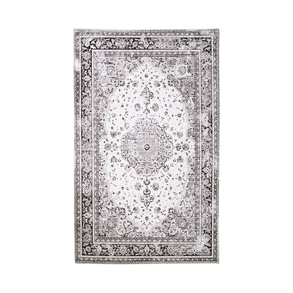 Teppich aus Chenille-Polyester schwarz-weiß, 160 × 230 cm | VIA X SELECTION
