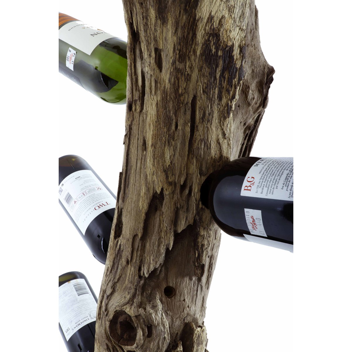 Weinregal aus recyceltem Teakholz für 13 Flaschen, 25 × 40 × 185 cm | VIA X SELECTION