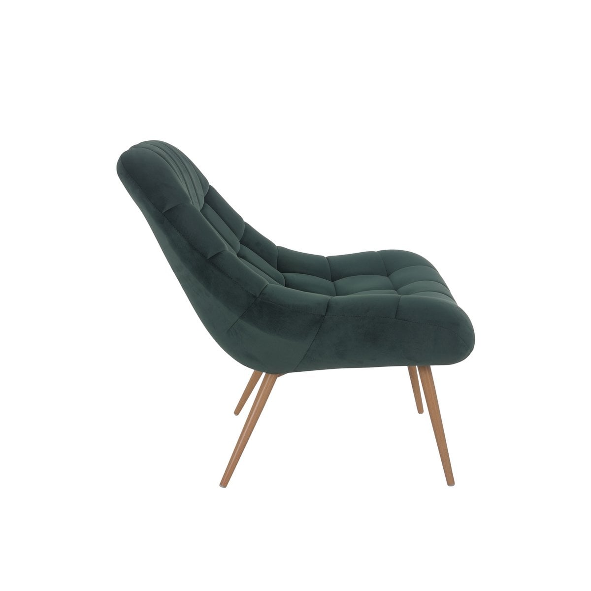Loungesessel aus Samt grün mit XXL-Sitzfläche | VIA X SELECTION