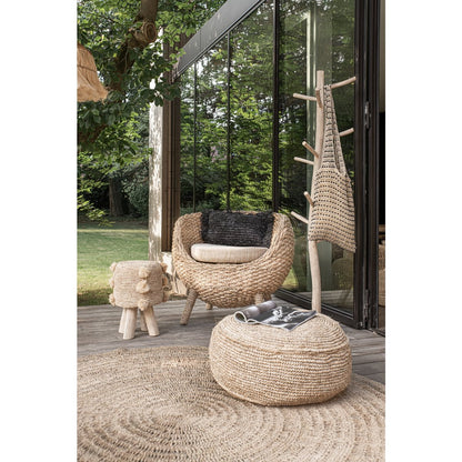 Pouf aus Raffia in Natur | VIA X SELECTION