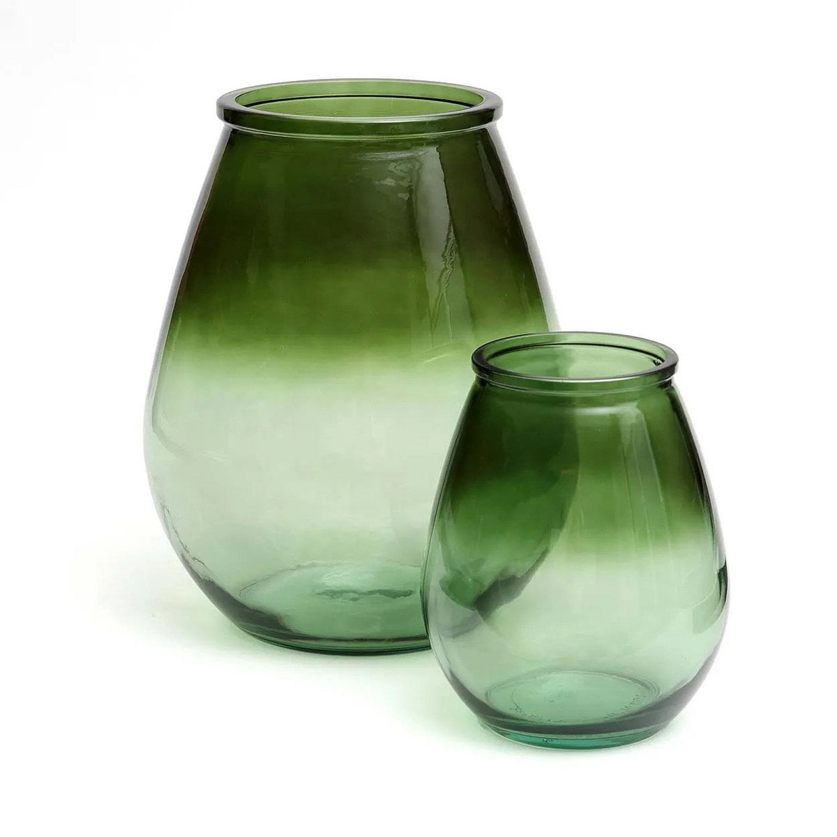 Vase aus recyceltem grünem Glas | VIA X SELECTION