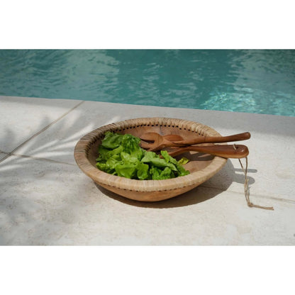Salatgabel aus Teakholz mit gedrehtem Griff | VIA X SELECTION