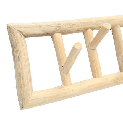 Kleiderbügel aus Teakholz mit organischer Form, 70 × 10 × 20 cm | VIA X SELECTION