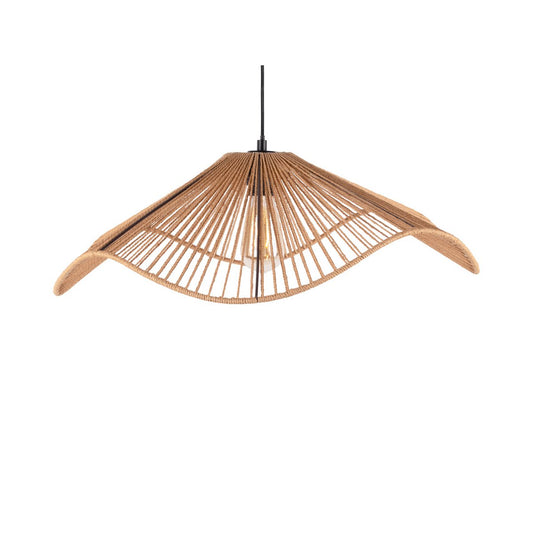 Leitmotiv Sombra Pendelleuchte aus Jute in Beige | VIA X SELECTION