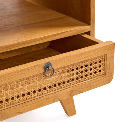 Runder Nachttisch aus Rattan, 50 × 50 × 55 cm | VIA X SELECTION