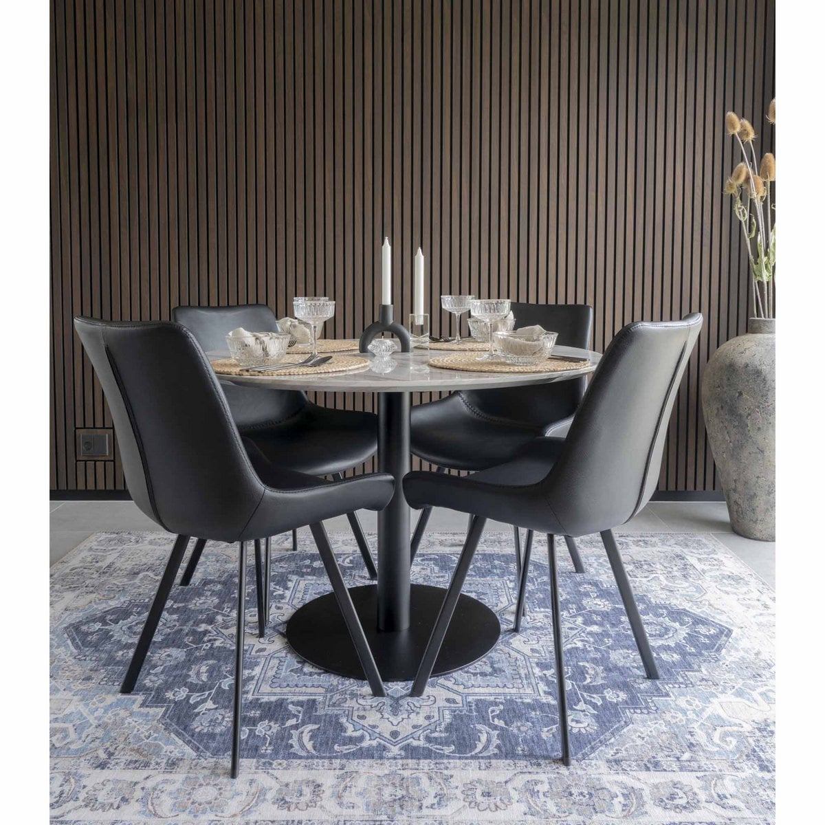 Teppich aus Chenille-Polyester blau, 160 × 230 cm | VIA X SELECTION