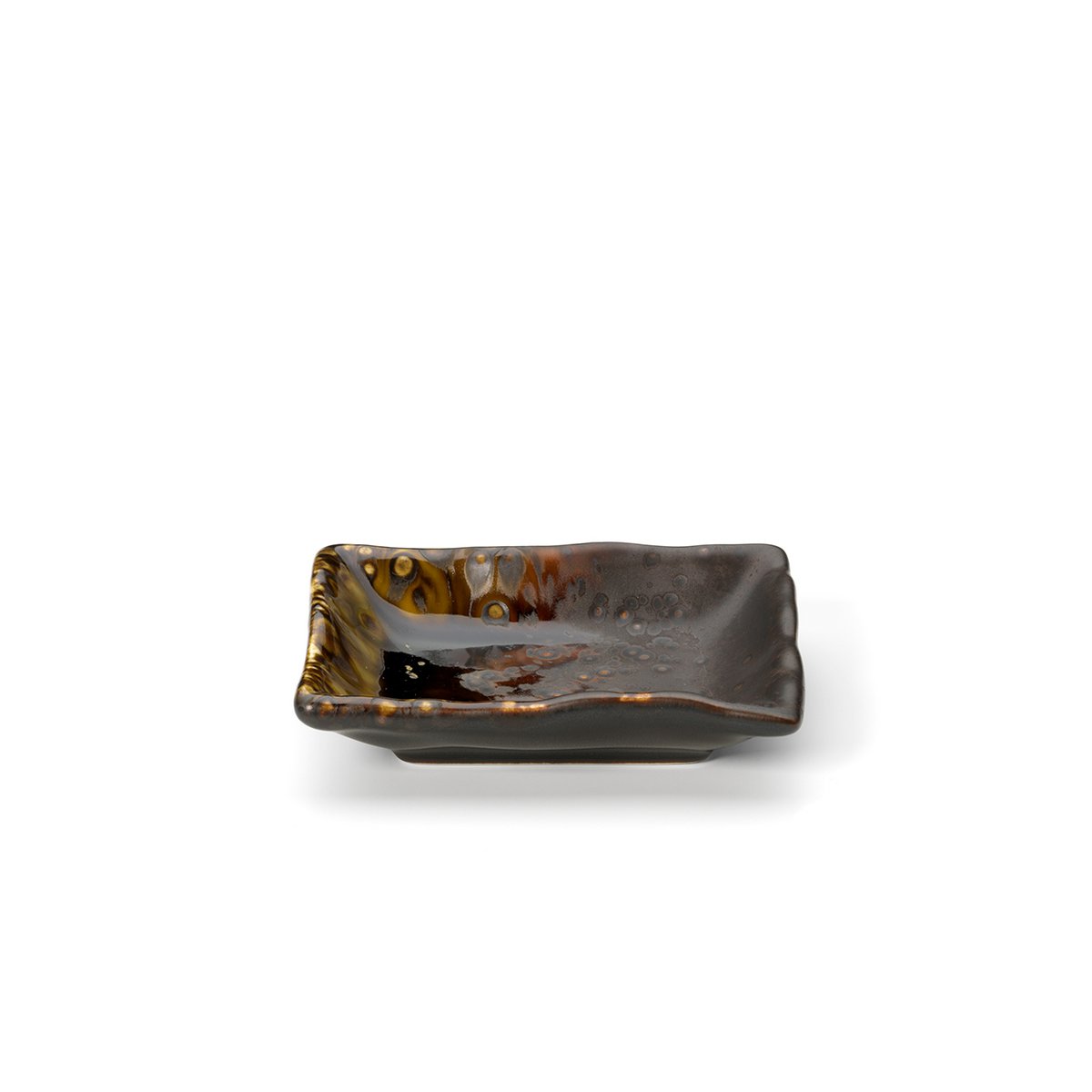 Rechteckige Appetizerschale aus Keramik in Braun 9,3 × 7 cm | VIA X SELECTION