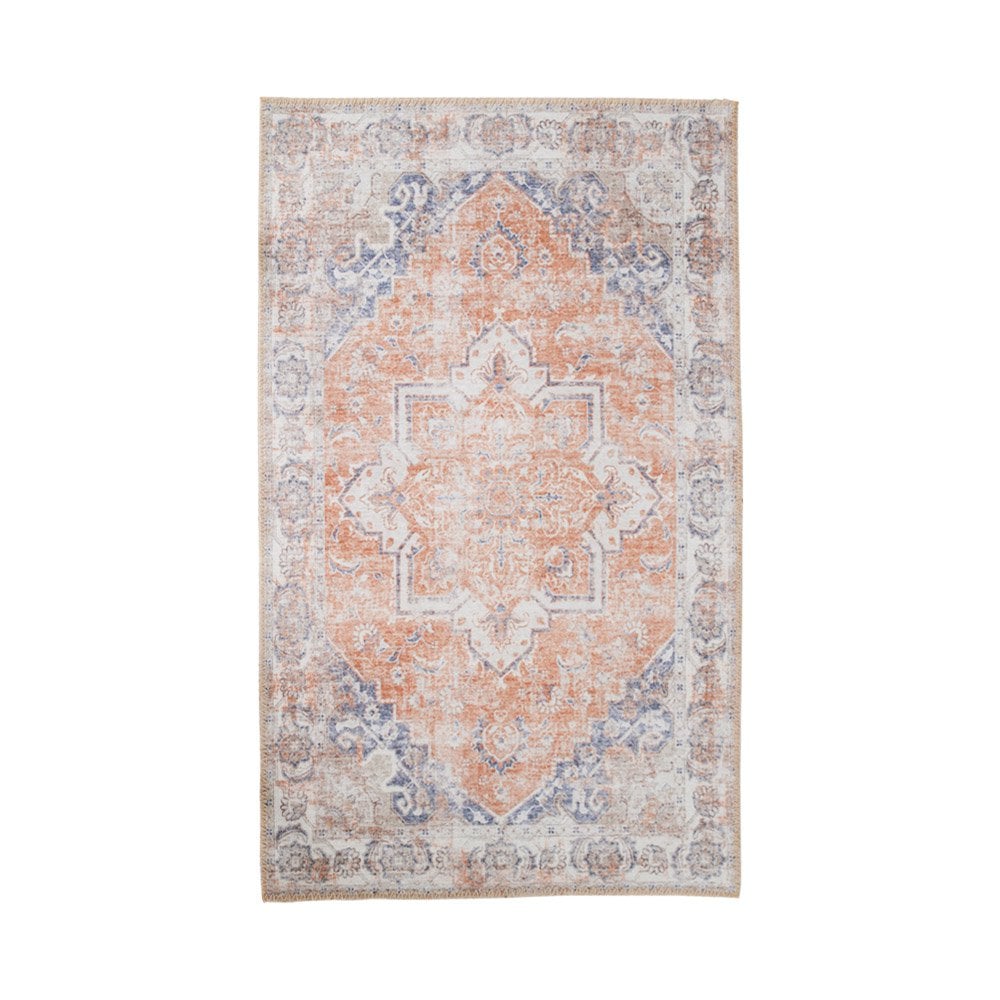 Teppich aus Chenille-Polyester blau-orange, 160 × 230 cm | VIA X SELECTION