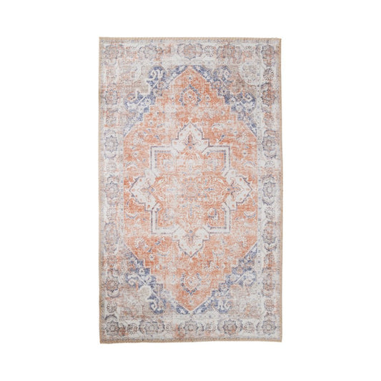 Teppich aus Chenille-Polyester blau-orange, 160 × 230 cm | VIA X SELECTION