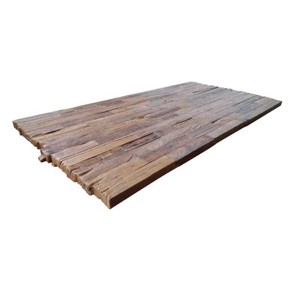 Esstisch Holzplatte braunes Metallgestell, 160 × 90 cm | VIA X SELECTION