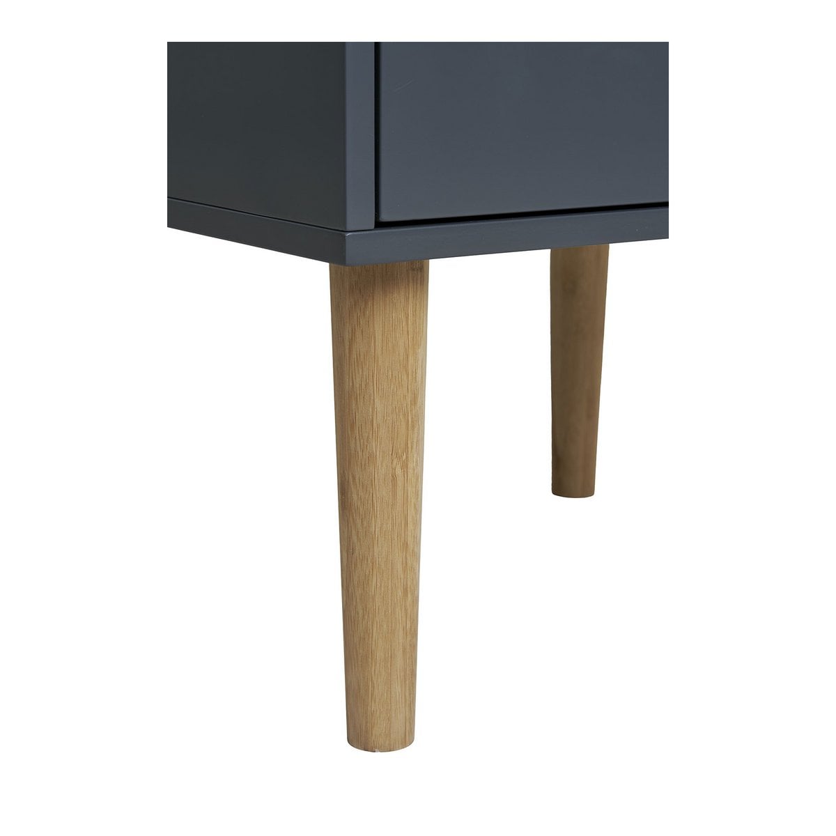 Beistelltisch mit 2 Schubladen in Dunkelgrau, 35 × 40 × 55 cm | VIA X SELECTION