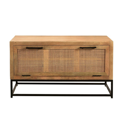 Niedriger Schuhschrank mit Rattanfront 40 × 84,5 × 48 cm | VIA X SELECTION