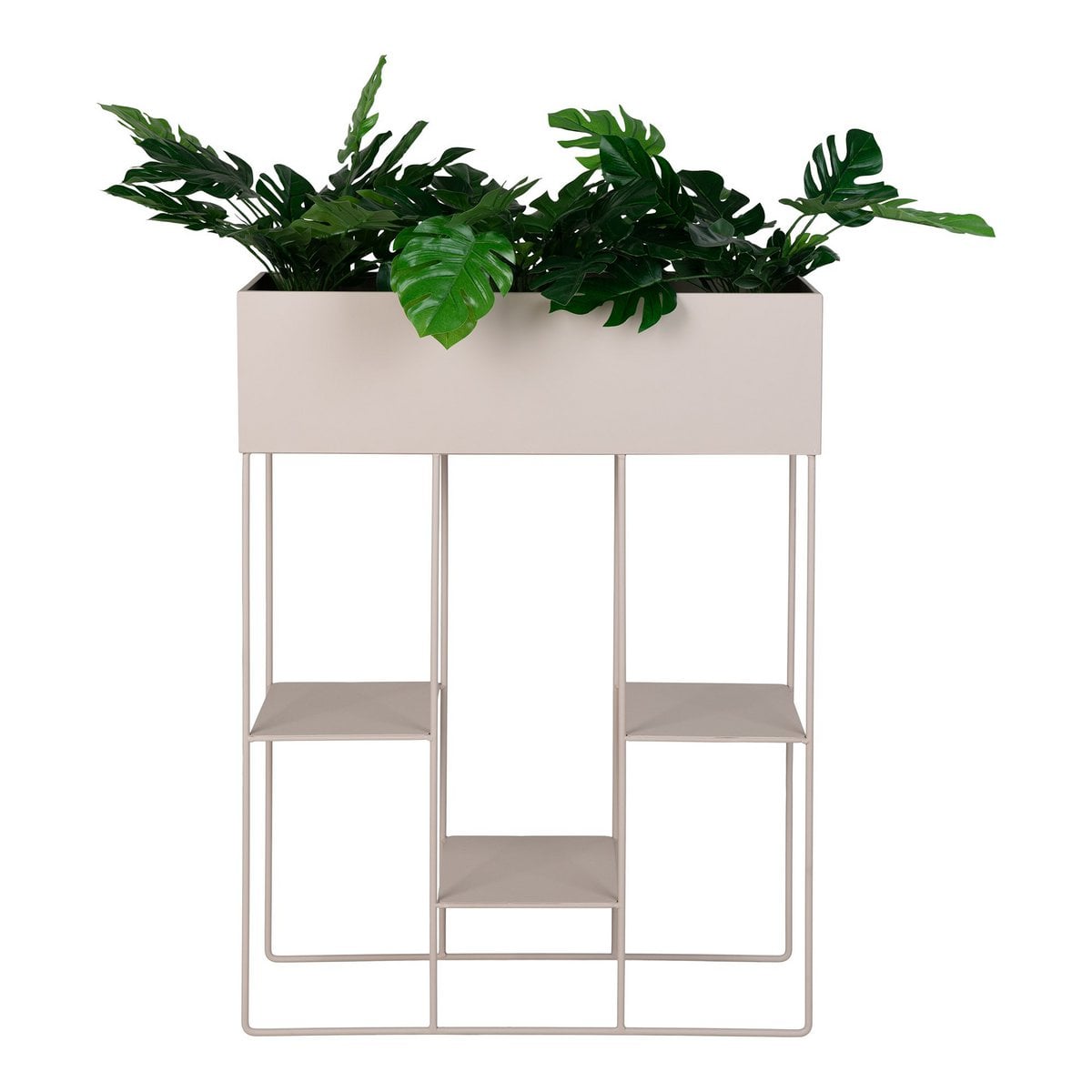 Pflanzenregal aus Stahl, Sand, 3 Ebenen, 25 ×, 60 × 80 cm | VIA X SELECTION