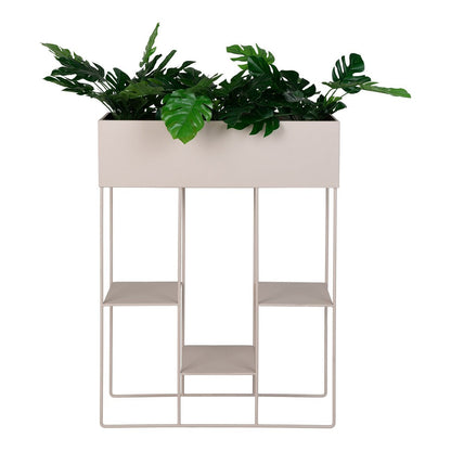 Pflanzenregal aus Stahl, Sand, 3 Ebenen, 25 ×, 60 × 80 cm | VIA X SELECTION