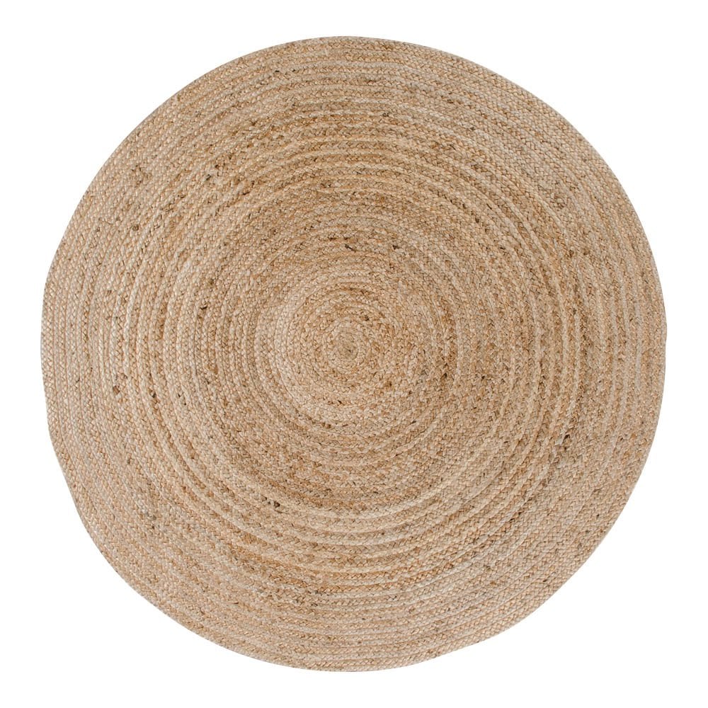 Großer runder Teppich aus Jute natur, Ø 180 cm | VIA X SELECTION