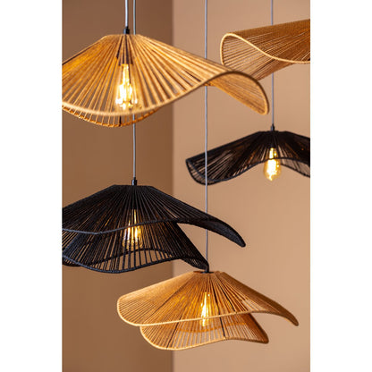 Leitmotiv Sombra Double Pendelleuchte aus Jute in Beige | VIA X SELECTION