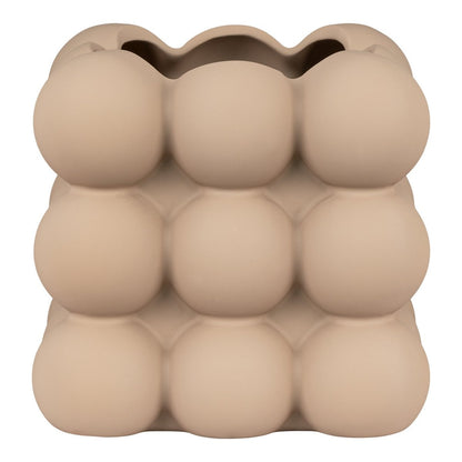 Pflanzgefäß aus Steinzeug, Braun, 13,5 × 13,5 × 13 cm | VIA X SELECTION