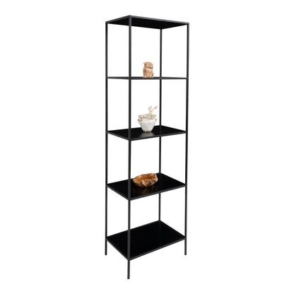 Regal mit 5 Ablagen schwarz, 51 × 36 × 170 cm | VIA X SELECTION