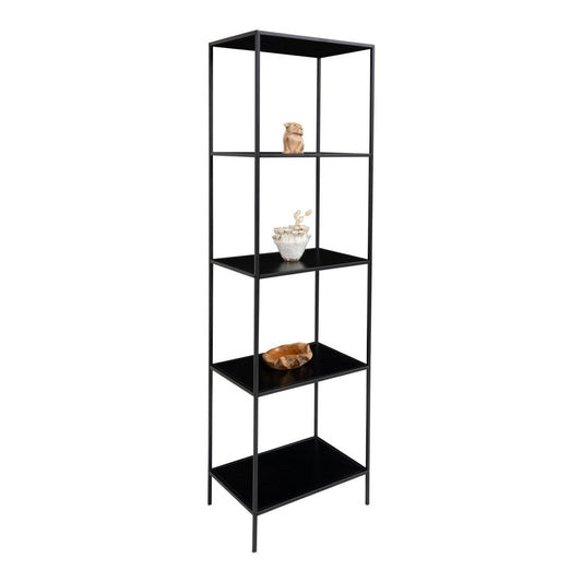 Regal mit 5 Ablagen schwarz, 51 × 36 × 170 cm | VIA X SELECTION
