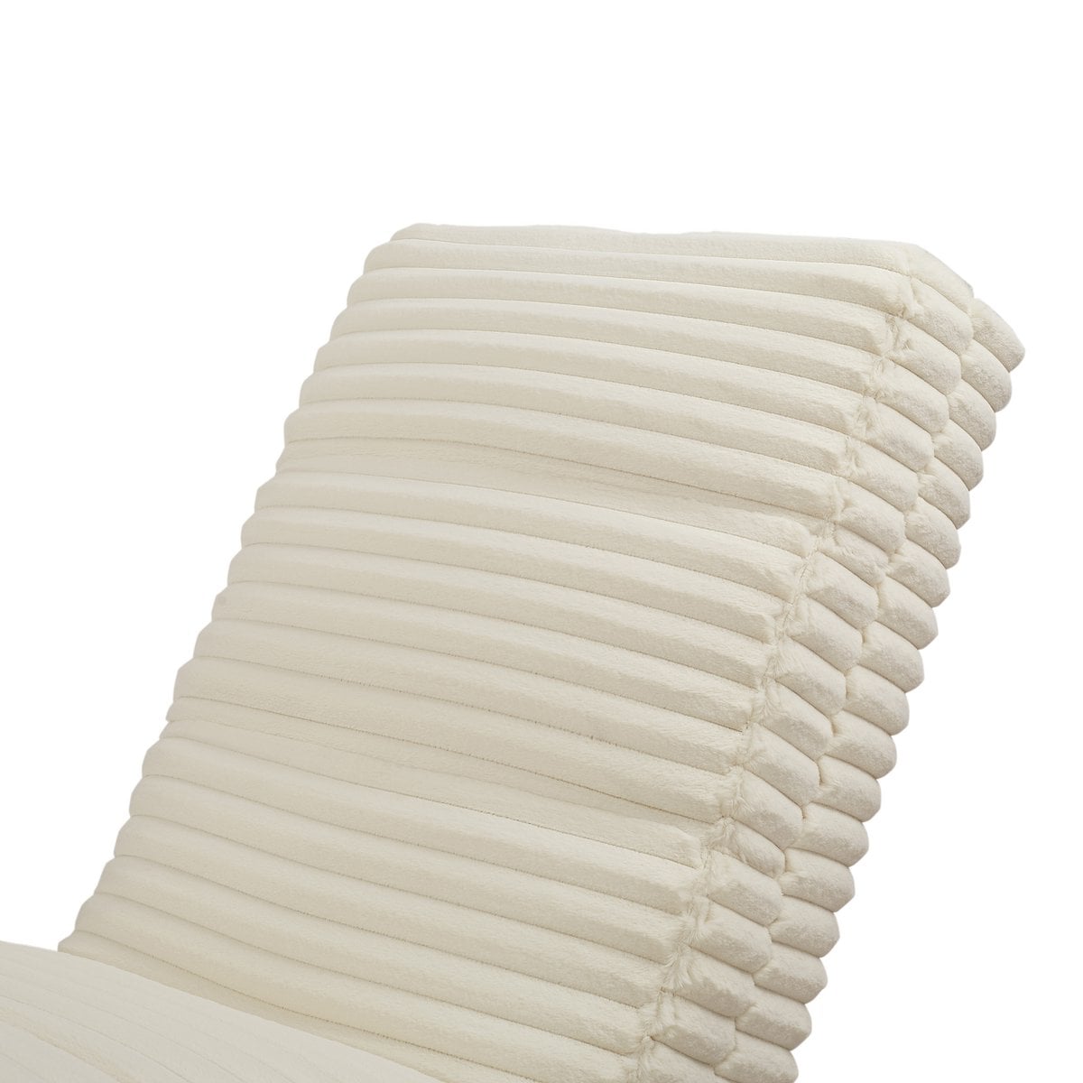 Chaiselongue aus beigem Plüsch-Cord mit Metallgestell | VIA X SELECTION