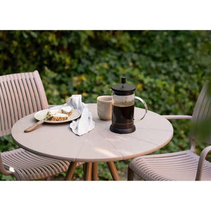 Runder Bistrotisch in Taupe, Ø 70 cm | VIA X SELECTION