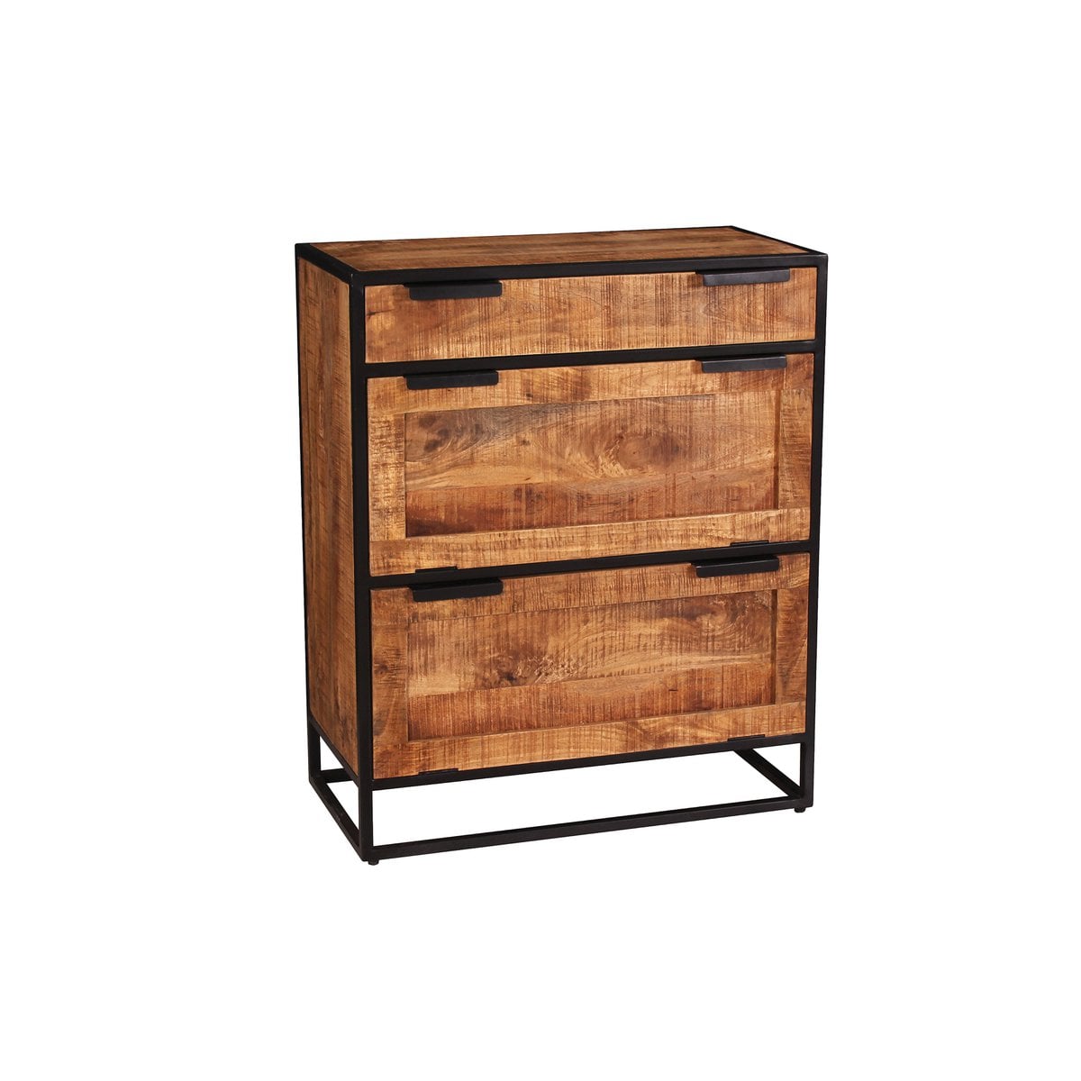 Schuhschrank aus Mangoholz mit Schublade, 40 × 80 × 96 cm | VIA X SELECTION