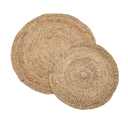 Runder Teppich aus Wasserhyazinthe natur, Ø 200 cm | VIA X SELECTION