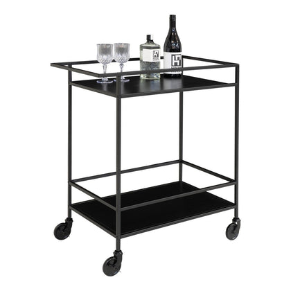 Barwagen in Schwarz, 68 × 40 × 79 cm | VIA X SELECTION