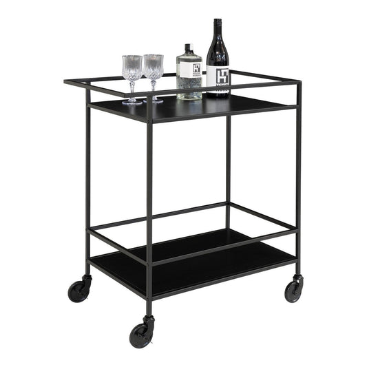 Barwagen in Schwarz, 68 × 40 × 79 cm | VIA X SELECTION