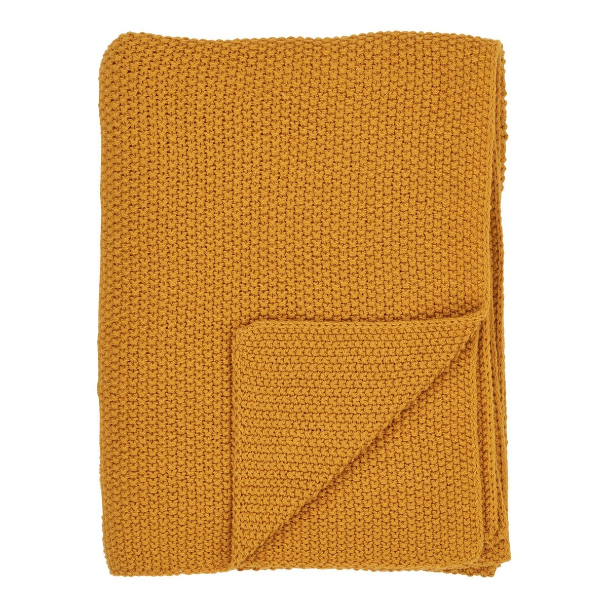 Plaid aus Baumwolle in Orange, 130 × 170 cm | VIA X SELECTION