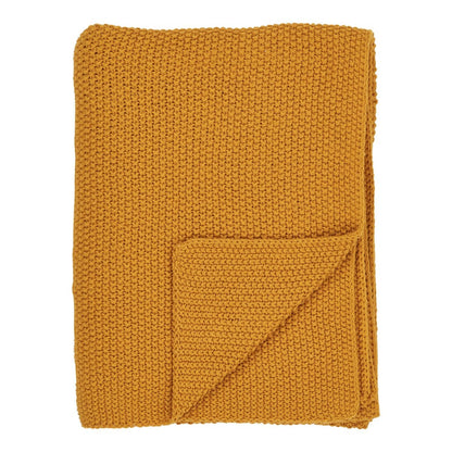 Plaid aus Baumwolle in Orange, 130 × 170 cm | VIA X SELECTION