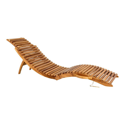 Sonnenliege aus Teakholz, 160 × 50 cm | VIA X SELECTION