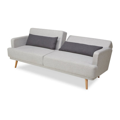 3-Sitzer-Sofa aus grauem Webstoff mit Liegefunktion | VIA X SELECTION