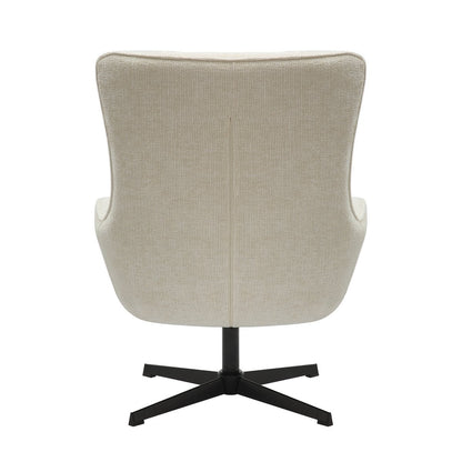 Drehsessel aus Chenille in Beige | VIA X SELECTION