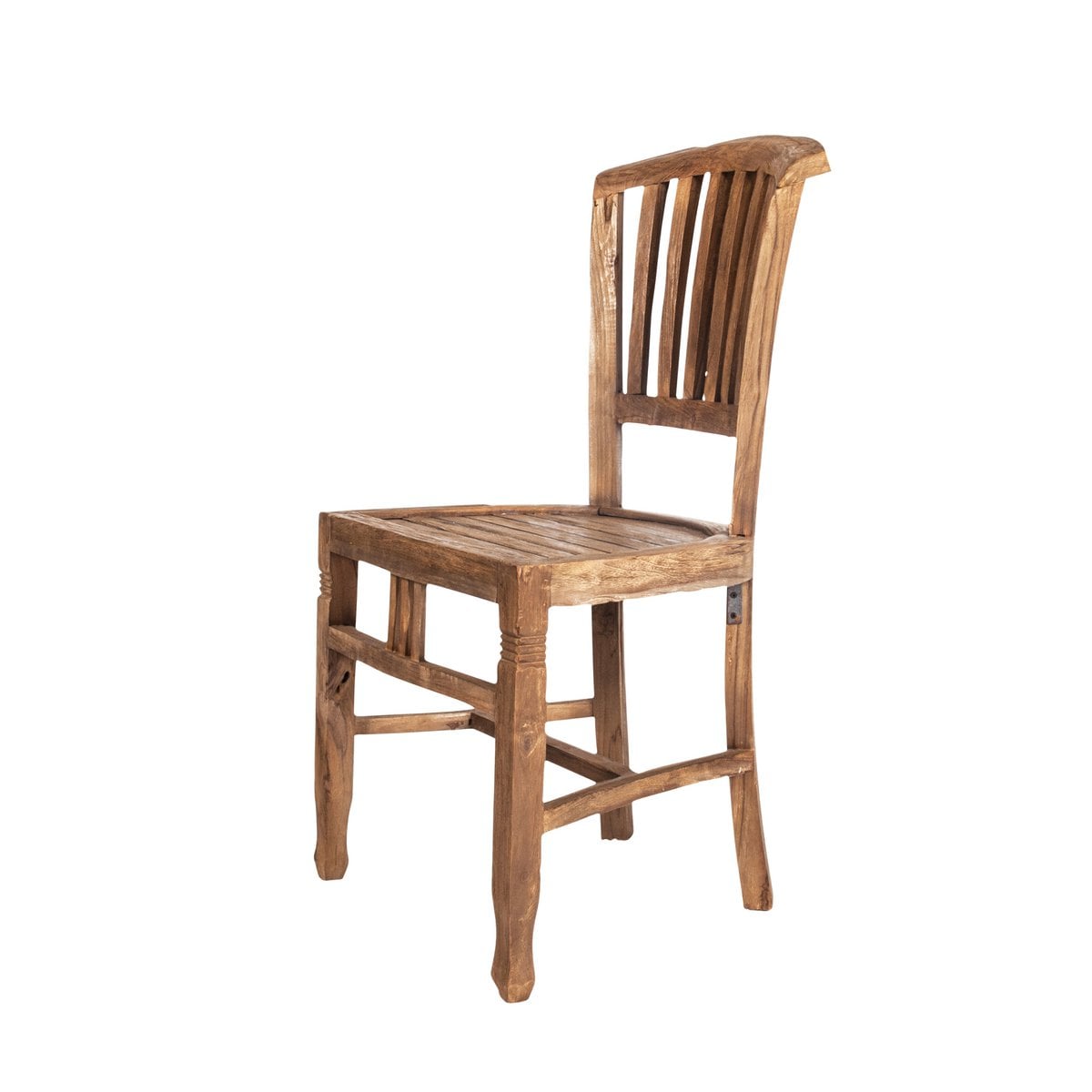 Esszimmerstuhl aus recyceltem Teakholz mit Lederbespannung | VIA X SELECTION