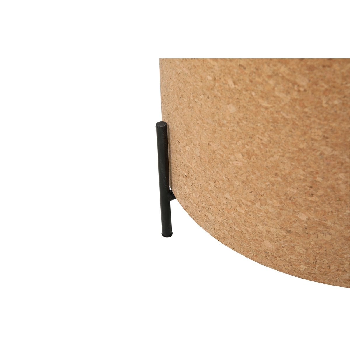 2er-Couchtisch-Set aus Kork und Metall 63 × 63 × 48,5 cm | VIA X SELECTION