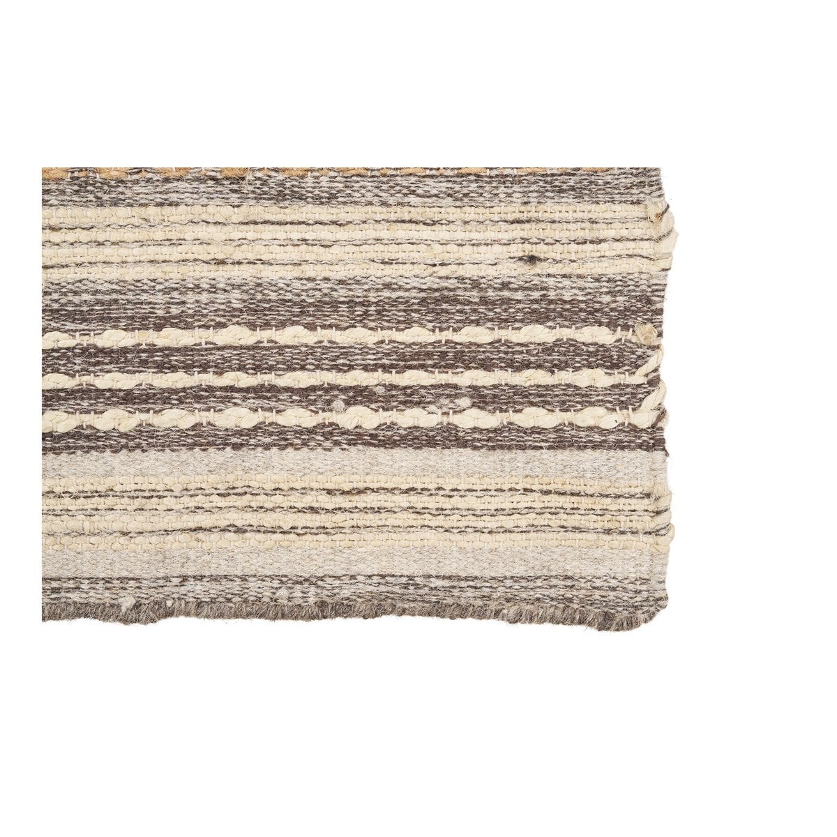 Läufer aus Jute und Wolle beige, 80 × 180 cm | VIA X SELECTION