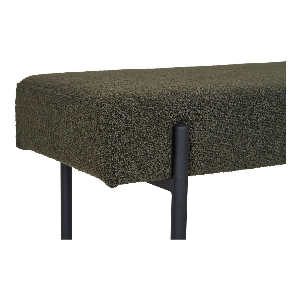 Sitzbank aus Stoff dunkelgrün 100 cm | VIA X SELECTION