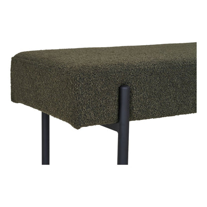 Sitzbank aus Stoff dunkelgrün 100 cm | VIA X SELECTION