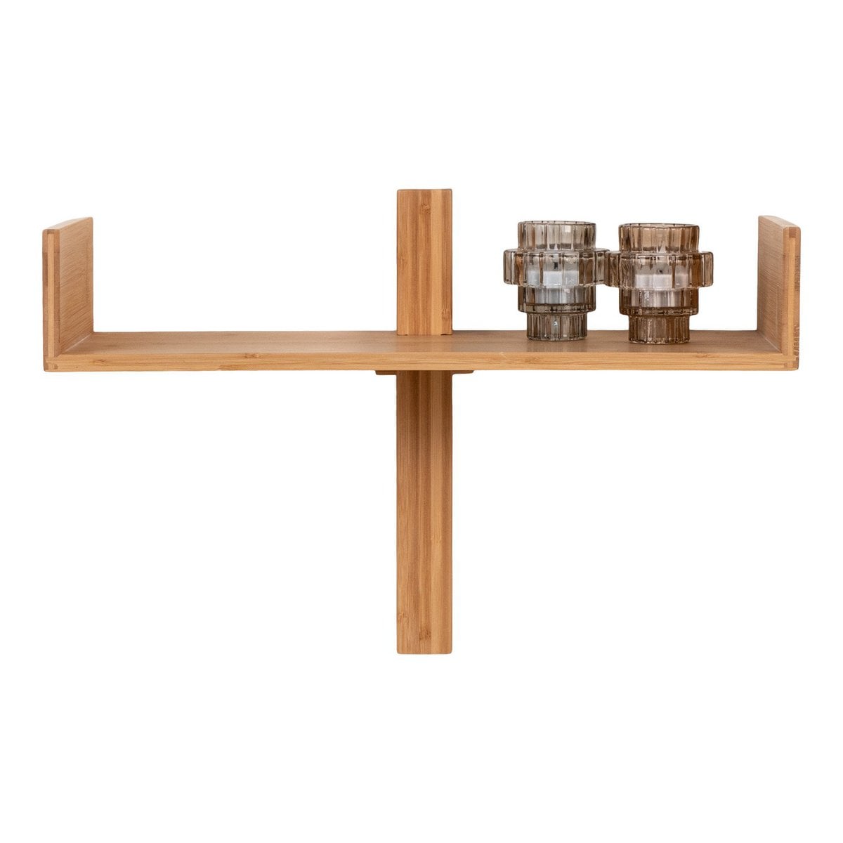 Wandregal aus Bambus natur, 50 × 25 × 36 cm | VIA X SELECTION